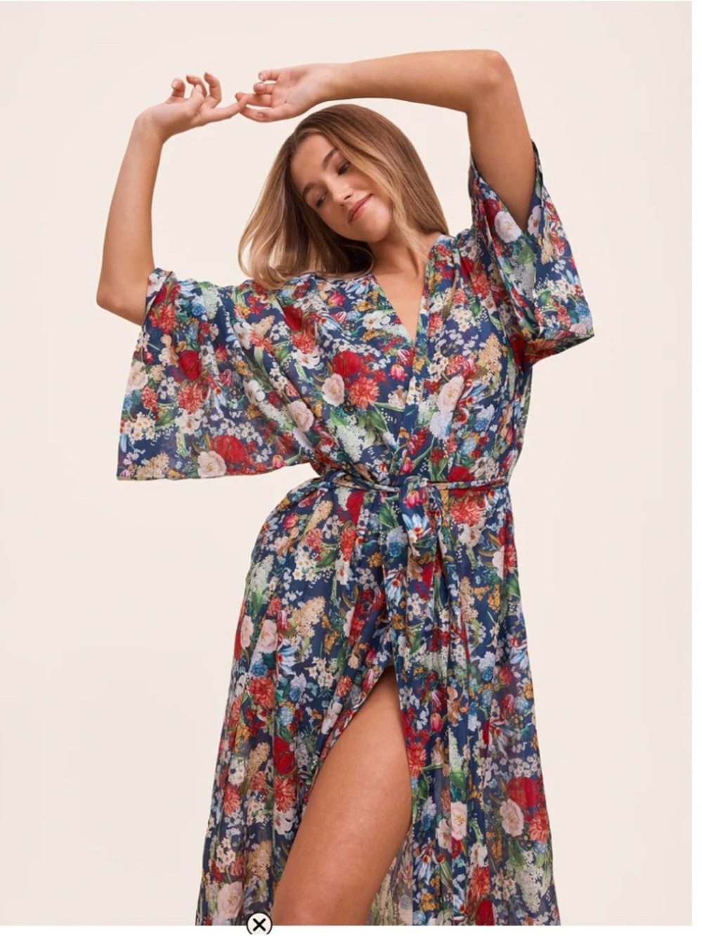 PAPINELLE Holly Maxi Kimono Robe, NWT